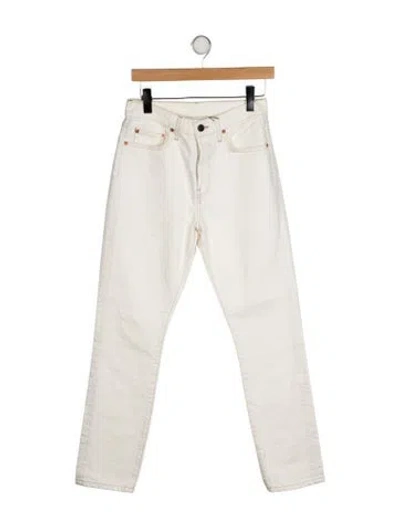 Pre-owned Wardrobe.nyc High-rise Straight Leg Jeans In Neutral