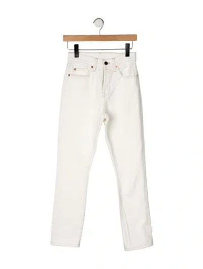 Pre-owned Wardrobe.nyc High-rise Straight Leg Jeans In Neutral