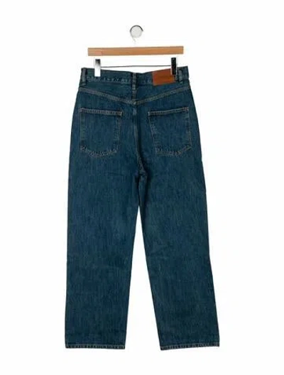 Pre-owned Wardrobe.nyc High-rise Straight Leg Jeans W/ Tags In Blue