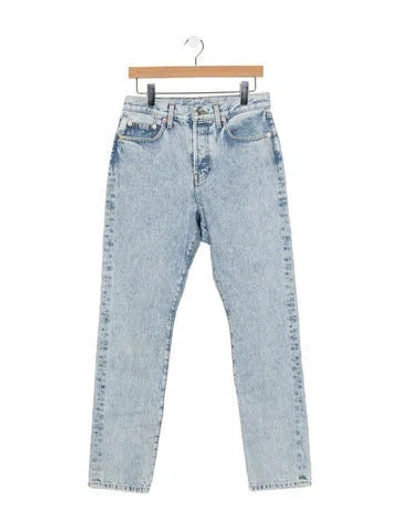 Pre-owned Wardrobe.nyc High-rise Straight Leg Jeans W/ Tags In Blue