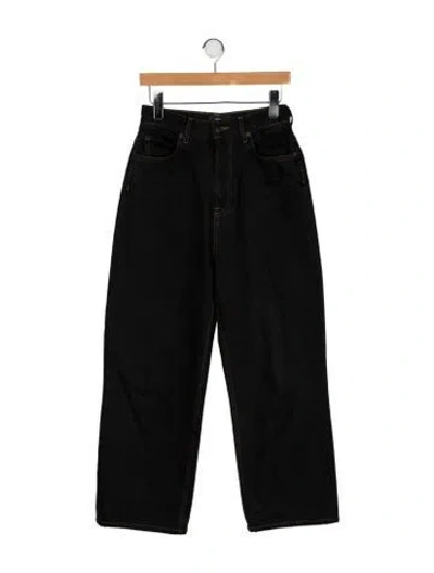 Pre-owned Wardrobe.nyc High-rise Wide Leg Jeans In Black