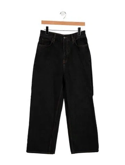 Pre-owned Wardrobe.nyc High-rise Wide Leg Jeans In Black