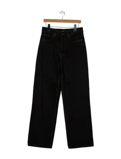 Pre-owned Wardrobe.nyc High-rise Wide Leg Jeans In Black