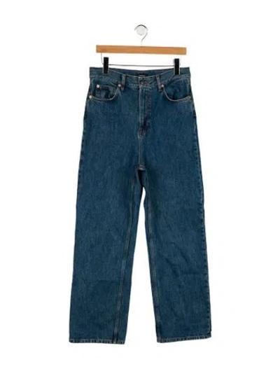 Pre-owned Wardrobe.nyc High-rise Wide Leg Jeans In Blue