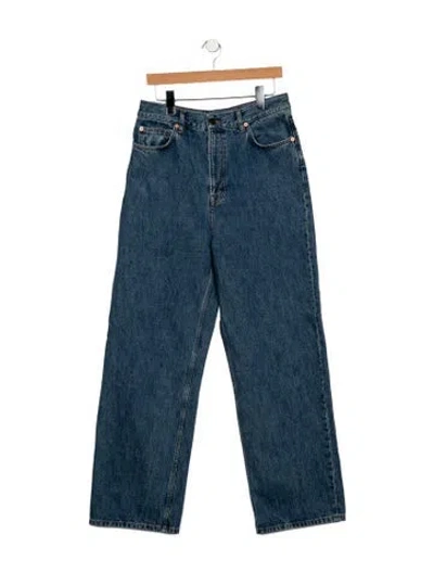 Pre-owned Wardrobe.nyc High-rise Wide Leg Jeans In Blue