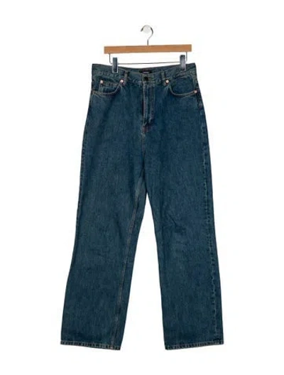 Pre-owned Wardrobe.nyc High-rise Wide Leg Jeans In Blue