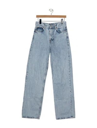 Pre-owned Wardrobe.nyc High-rise Wide Leg Jeans In Blue