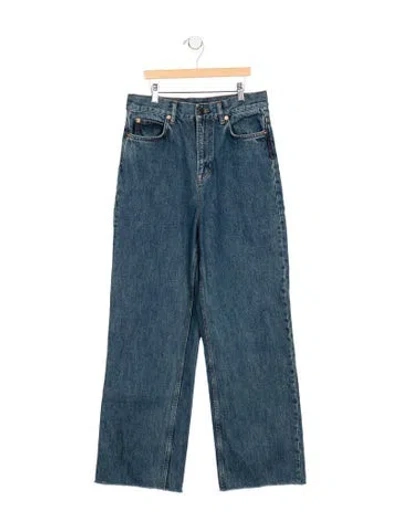 Pre-owned Wardrobe.nyc High-rise Wide Leg Jeans In Blue