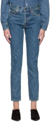 Wardrobe.nyc Indigo Faded Jeans In Indigo
