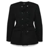 Wardrobe.nyc X Rhw Double-breasted Wool-blend Mini Blazer Dress In Black