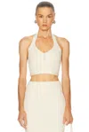 Wardrobe.nyc Wardrobe. Nyc Knitted Cotton Crop Top In White