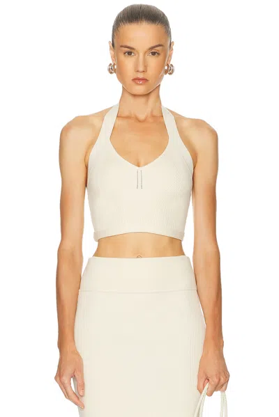 Wardrobe.nyc Knit Halter Top In White