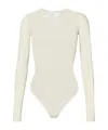 Wardrobe.nyc Rhw Web Wool-blend Bodysuit In White