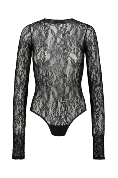 Wardrobe.nyc Lace Bodysuit In Black