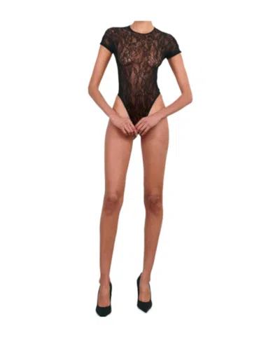 Wardrobe.nyc Lace Cap Sleeve Jumpsuit