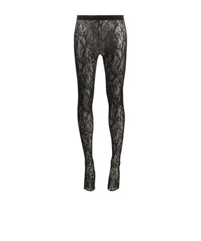 Wardrobe.nyc Lace Detail Tights