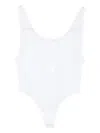 Wardrobe.nyc Lace-paneled Bodysuit In White