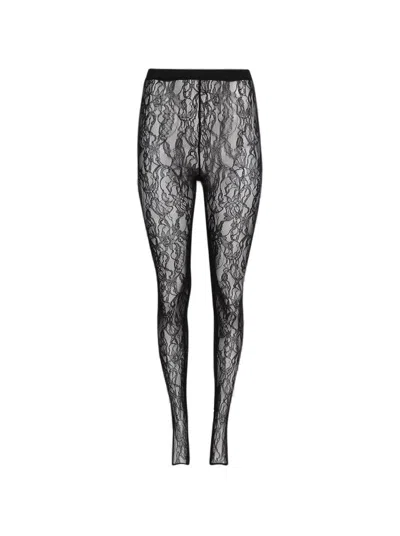 Wardrobe.nyc Lace Stirrup Legging Black