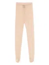 Wardrobe.nyc Lace Stirrup Leggings In Brown
