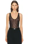 Wardrobe.nyc Lace Tank Bodysuit In Multi