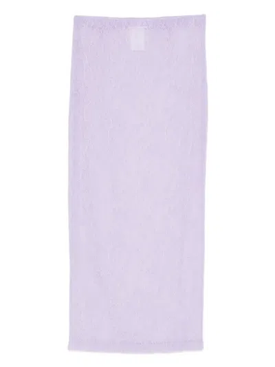 Wardrobe.nyc Lace Tube Midi Skirt In Purple