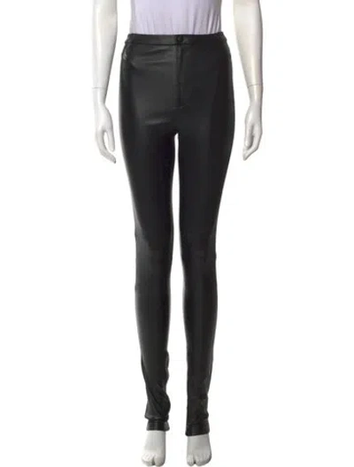 Pre-owned Wardrobe.nyc Lambskin Skinny Leg Pants In Black