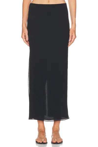 Wardrobe.nyc Layered Column Skirt In Black