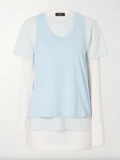 Wardrobe.nyc Layered Tee Mini Dress In Blue