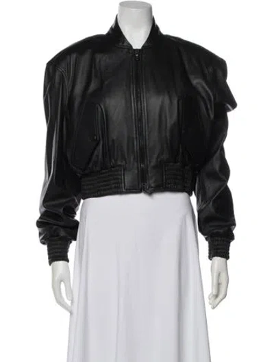 Pre-owned Wardrobe.nyc Leather Bomber Jacket In Black