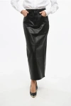 Wardrobe.nyc Leather Maxi Column Skirt In Black