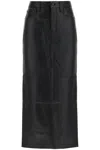 Wardrobe.nyc Leather Maxi Column Skirt In Black