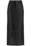 Wardrobe.nyc Leather Maxi Column Skirt In Black