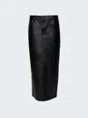 Wardrobe.nyc Leather Maxi Column Skirt In Black