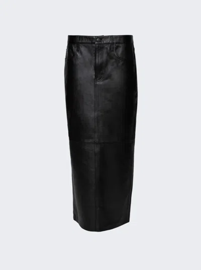 Wardrobe.nyc Leather Maxi Column Skirt In Black