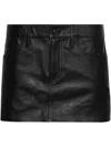 Wardrobe.nyc Micro Leather Miniskirt In Black