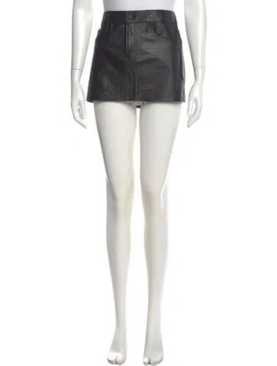 Pre-owned Wardrobe.nyc Leather Mini Skirt In Black