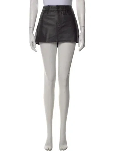 Pre-owned Wardrobe.nyc Leather Mini Skirt In Black