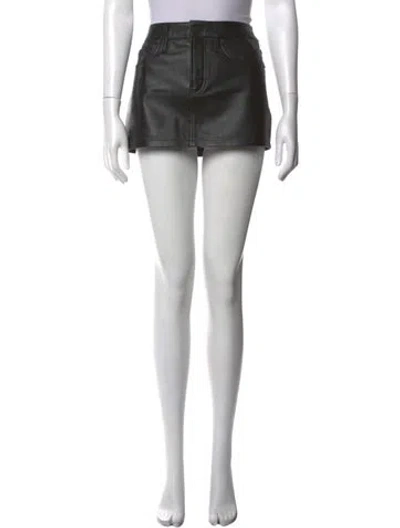 Pre-owned Wardrobe.nyc Leather Mini Skirt In Black