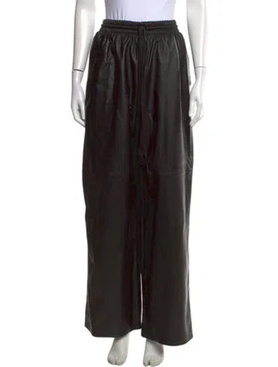 Pre-owned Wardrobe.nyc Leather Wide Leg Pants In Black