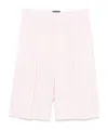WARDROBE.NYC LIGHT PINK LOW-RISE BERMUDA SHORTS