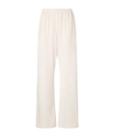 Wardrobe.nyc Lightpink Elasticwaist Wideleg Pants In White