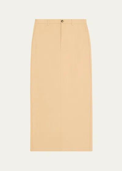 Wardrobe.nyc Long Drill Column Skirt In Khaki
