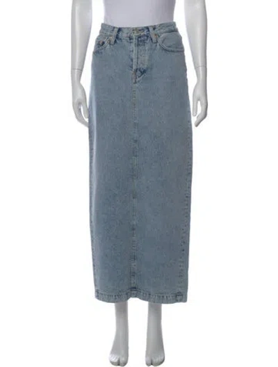 Pre-owned Wardrobe.nyc Long Skirt In Blue