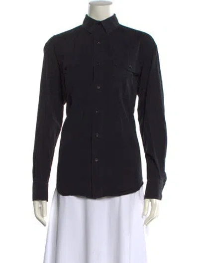Pre-owned Wardrobe.nyc Long Sleeve Button-up Top In Black