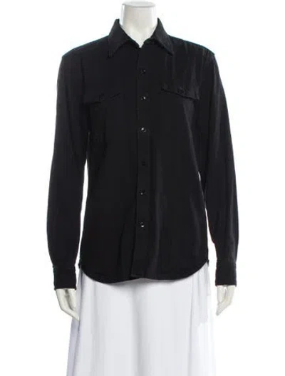 Pre-owned Wardrobe.nyc Long Sleeve Button-up Top In Black