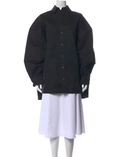 Pre-owned Wardrobe.nyc Long Sleeve Button-up Top In Black