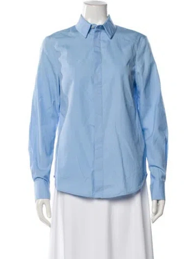 Pre-owned Wardrobe.nyc Long Sleeve Button-up Top In Blue