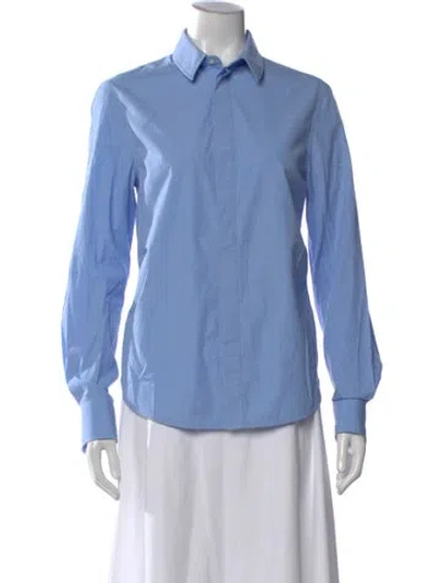 Pre-owned Wardrobe.nyc Long Sleeve Button-up Top In Blue