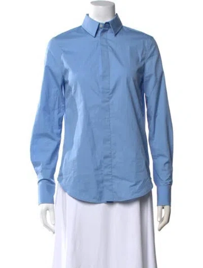 Pre-owned Wardrobe.nyc Long Sleeve Button-up Top In Blue