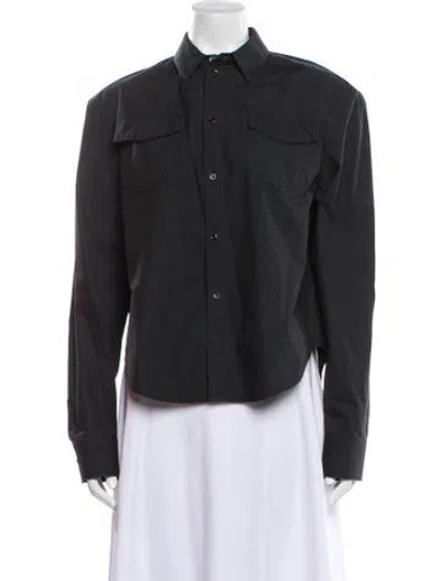 Pre-owned Wardrobe.nyc Long Sleeve Button-up Top In Gray